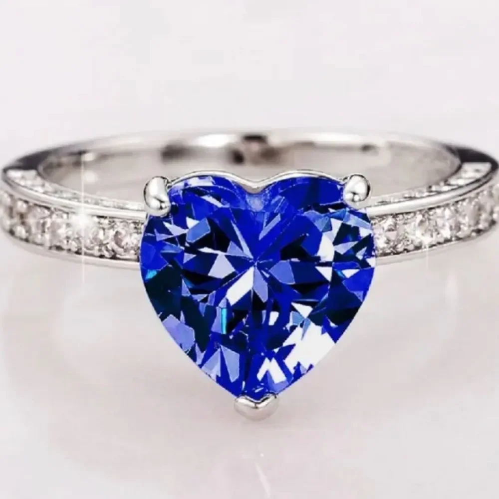 BLUE HEART RING - Picture 4 of 4